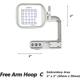 Sew Tech Free Arm Embroidery Hoop C for Janome MC 350E 300E 9500 9700 10000 10001 Memory Craft Bernina DECO330 340 Elna 820 8200 8300 8600 etc., Sewing and Embroidery Machine Hoops