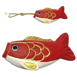 こいのぼり 鯉のぼり こいのぼり置物 木製 [YAJOJO] 端午の節句 子供の日 五月人形 五月飾り 置物 コンパクト 卓上サイズ インテリア 贈答用（レッド）