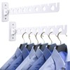 Sumnacon Foldable Wall Hook, Wall Hanger, 8 Rows, Stainless Steel,