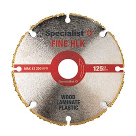 Universal Cutting Disc 125 mm for Wood, Laminate, Plastic - Fine HLK from Specialist+ I Flex Disc Extra Thin Saw Blade Suitable for Cutting, Shaping and Carving I Precise and Durable
