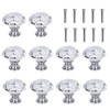 Easily Life 10 Pcs White Clear Crystal Glass Cabinet Knobs