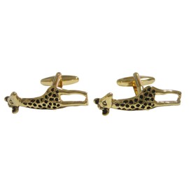 Kiola Designs Gold and Black Toned Giraffe Cufflinks