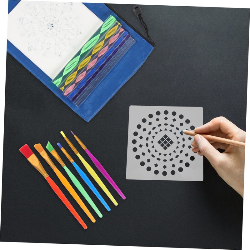 TEHAUX Portable Rocks Painting Kit DIY Dotting Tools Compact Mandala