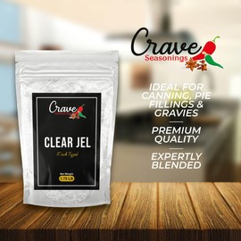 Crave Clear Jel Powder 1.75 LB Bag - Non-GMO Cook Type Powder - For Canning, Cooking and Pie Filling - Unflavored