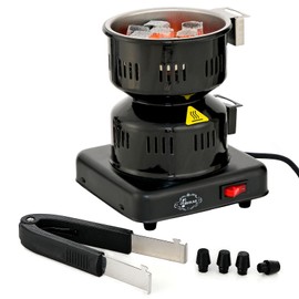 minkah Coal Burner Multipurpose Turbo Charcoal Burner Electric Stove Coconut Starter 600W High Power Coal Starter Cube Coil Burner Starter Faster Heating