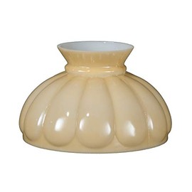 B&P Lamp Opal Melon Shade, Buff Nu-Gold Background