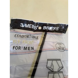 ROCKY Vintage ROCKY Briefs White Underwear. LOT OF 2 PACKS(6PC). Size L 38-40