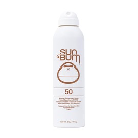Sun Bum Sun Bum Mineral SPF 50 Sunscreen Body Spray - Water-Resistant Broad Spectrum Moisturizing Sunscreen with Vitamin E - Hawaii 104 Act Compliant (Made without Octinoxate & Oxybenzone) - 6 oz