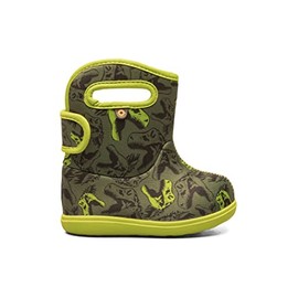 Bogs Kids Baby Bogs II Boot, Cool Dinos Print - Dark Green, Size 6 Toddler