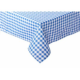 texpot Country House Tablecloths 110 x 260 cm Blue/White Checked 100% Cotton
