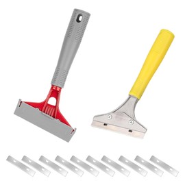 2Pcs Scraper Blades, Wall Paper Scraper Tool, Wallpaper Scraper Ergonomic Design for Effortless Removal of Wallpaper and Stubborn Materials Durable Steel for Home Renovation