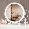 Hasipu 10-inch Lighted Makeup Mirror with Magnification, White Frame Rechargeable