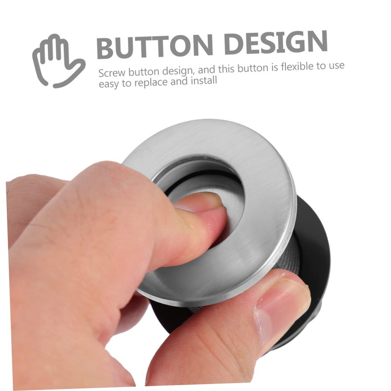 DOITOOL 2sets Garbage Disposal Air Button Bathtub Pneumatic Button Easy