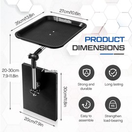 BBTO Car Seat Gap Tray Table, Stable Foldable Auto Backseat Food Desk, Multifunctional Adjustable Travel Tray for Eating Drink and Writing Laptop Work, Car Organizer for Commuters Family
