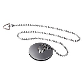Nuie E315 ǀ Modern Bathroom Bath Plug and Chain, 17mm x 42mm, Chrome, 17 x 42 x 42mm