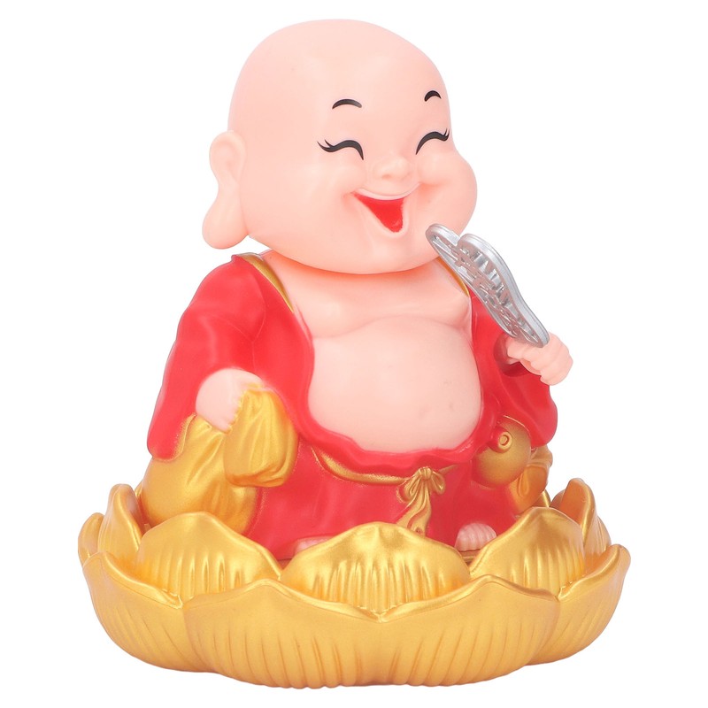 Nodding Smiling Buddha Maitreya Automatic Laughing Car Dashboard Solar Buddha