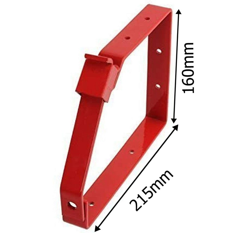 Spares2go Universal Lockable Bike Rack Brackets and Padlock Set (Red)