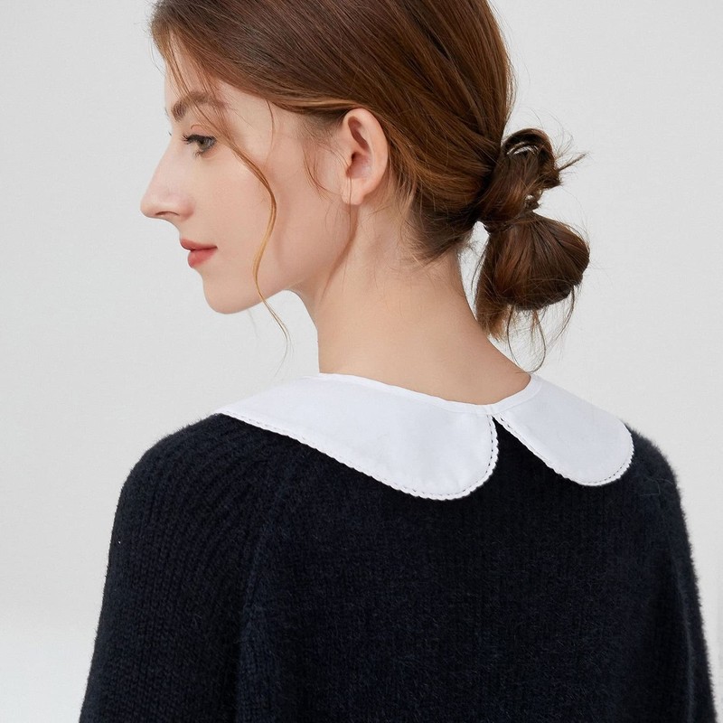 Booluee Fake Collar Detachable Dickey Collar Blouse Half Shirts Doll
