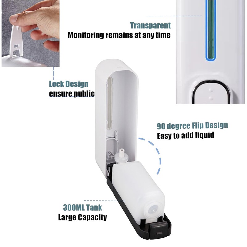 Dolphy Soap Dispenser 300ML - White
