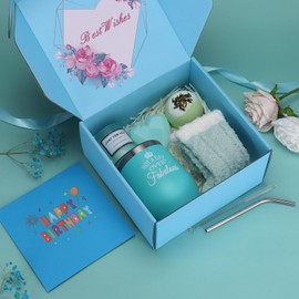 Docik Birthday Gifts for Women Including 12oz Wine Tumbler