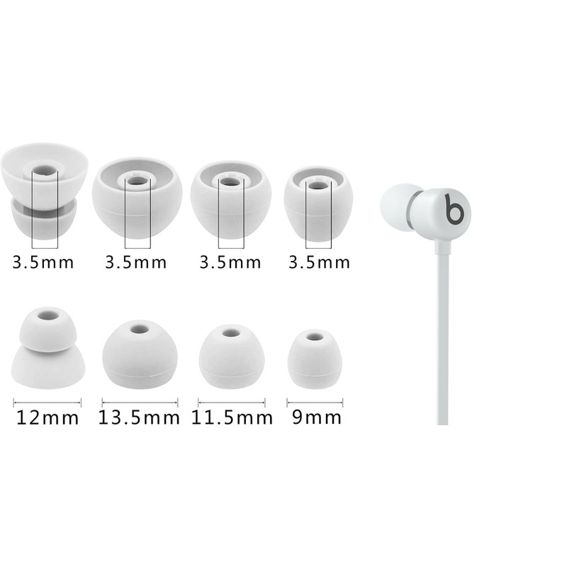Zotech Replacement Earbud Tips for Beats Flex Earbuds, 12 Pairs
