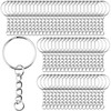120 Pieces Key Ring with Chain Key Ring DIY Craft