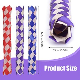 RDNKVB Cool Finger Trap, Classic Chinese Finger Traps, Assorted Colours, Finger Trap Toy for Children and Adults, Pack of 12 Classic Birthday Party Favours