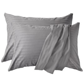 Sleep Tailor Pillowcase Set of 2, Made in Japan, 100% Cotton, Satin Stripe, Dust Mite Resistant, Extra Long Cotton, 315 Thread Count High Density Fabric, Nordic, Hotel Specifications, Pillow Case,