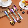 Rainbow Teaspoons 6.5" Set of 4, Berglander Stainless Steel Titanium