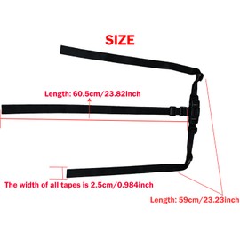 3 Point Harness Seat Belt for Kids, Adjustable Baby Safety Strap, Kids High Chair Straps Replacement for High Chair (Black)