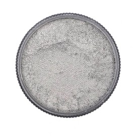 Face Paints Australia Face and Body Paint - Metallix Silver (30gm), Hypoallergenic, Highly Pigmented, Water Activated, Skin Safe, Non-Toxic Face Paint