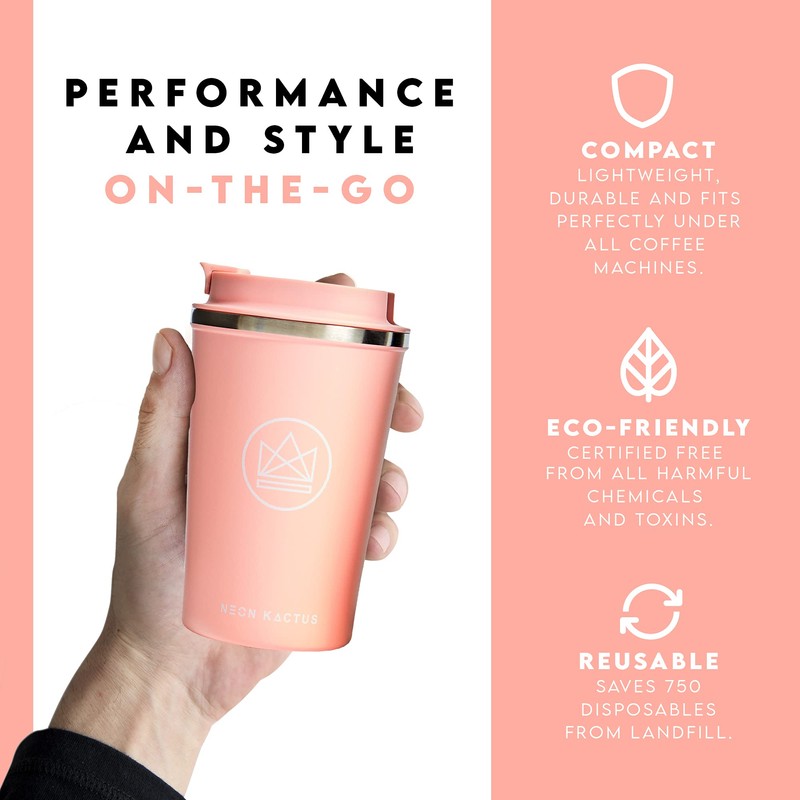 Neon Kactus Insulated Coffee Cup | Travel Cup | Double