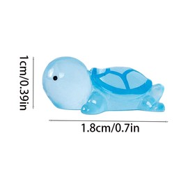 100 Pcs Resin Luminous Turtle Mini Figurines Turtles for Garden Aquarium Decor Room Decoration Animals Tiny Miniature Turtles ﻿(100, 1 * 1.8cm)