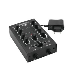 Omnitronic GNOME-202 Mini Mixer black | 2-channel DJ mixer in miniature design