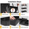 SPACELEAD Slim Storage Cart 3 Tier,Bathroom Organizer Rolling Utility,Mobile Shelving