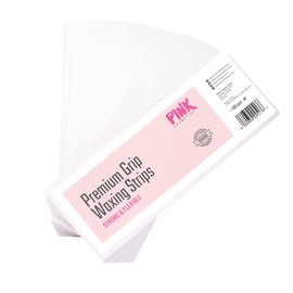 PINK Cosmetics Professional Quality Fleece Strips (Pack of 100) for Wax and Sugar Paste - High Adhesion for Waxing and Sugaring - Does Not Tear During Hair Removal