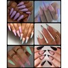 Soft Gel Nail Tips Medium Stiletto, 120PCS Pre Buff Full