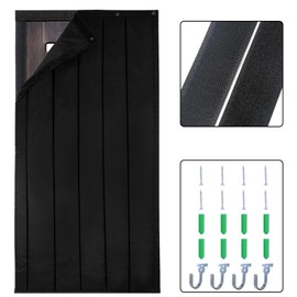 TroyStudio Thick Door Soundproofing Blanket, 37.5 x 86.6 x 0.8 inches Heavy Window Sound Barrier Sheet, Home Acoustic Dampening Curtain Divider, Wall Noise Blocker for Bedroom Music Recording Studio