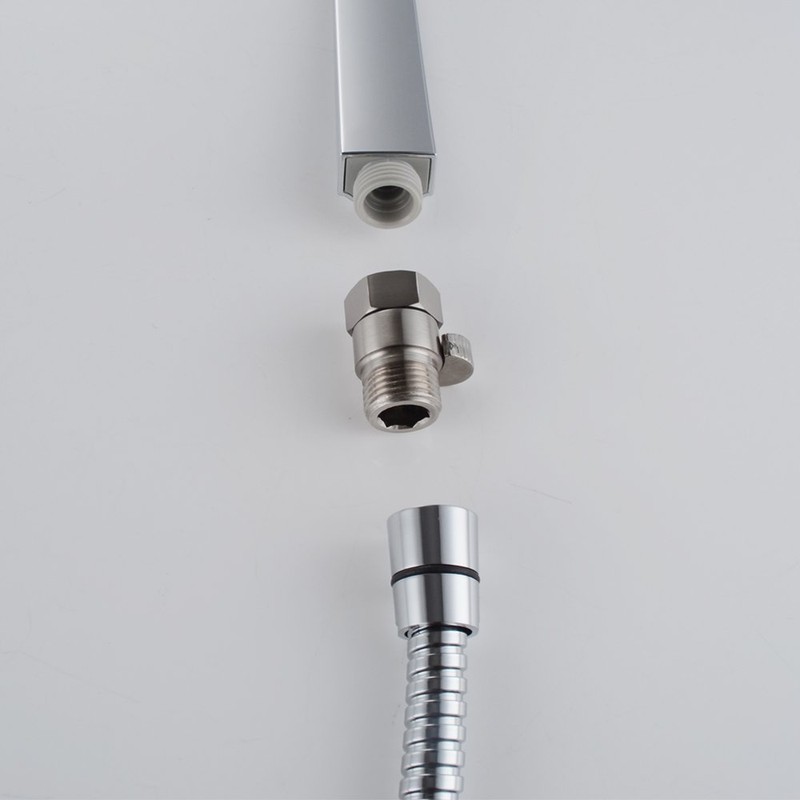 XVL Shower Head Shut-Off Valve Solid Brass 2 Pieces, Brushed