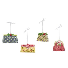 C&F Home Purse Christmas Decor Decoration Ornament, Set Of 4 Red