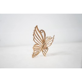 Gold Large Butterfly Hair Claw Women Hair Clip Statement Piece