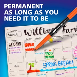 EXPO Wet Erase Markers, Semi-Permanent Markers, Assorted, Fine Tip, 12 Count