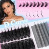 TOOCHUNAG 100D Thick Lash Clusters with 13-21mm Spikes Left&Right Individual