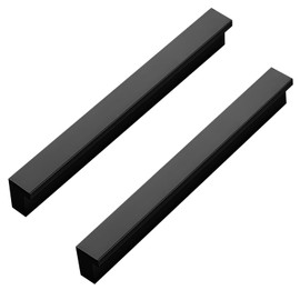 Qrity Furniture Handles, Black, Hole Spacing, 160 mm, Door Handles, Kitchen Bar Handles, Cupboard Handles, Drawer Handles, Kitchen Cabinet Handles for Kitchen Cabinets 2 pcs