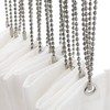 Black Nickel Shower Curtain Hooks, 27 Inch Ball Chain Design,