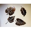 Metal Wall Art Leafs (4) Small Copper/Bronze Plated