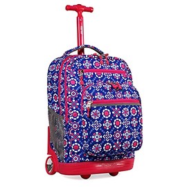 J World New York Sundance Rolling Backpack Girl Boy Roller Bookbag, Trinket, One Size