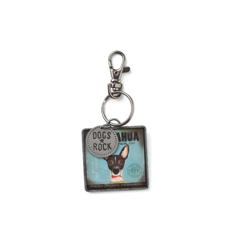 Dogs Rock Chihuahua Keychain