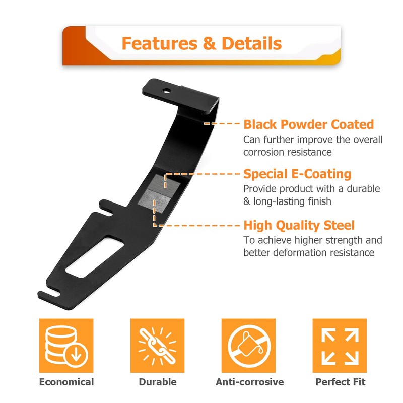 WeiSen Upper Hood Hinge Ditch Light Mount Brackets for Auxiliary