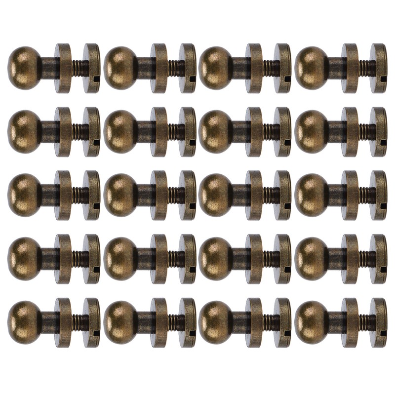 20set Brass Rivets Bronze Wear Resistance Luggage Hardware Accessories for